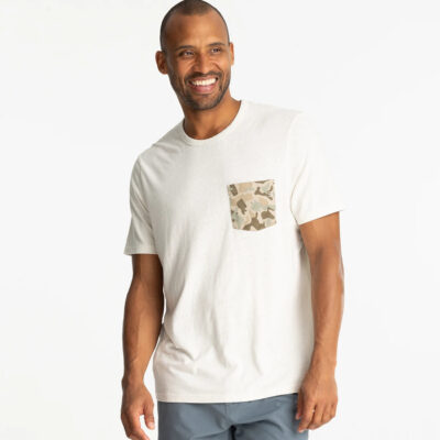 Barrier Island Camo Pocket Tee – Heather Birch