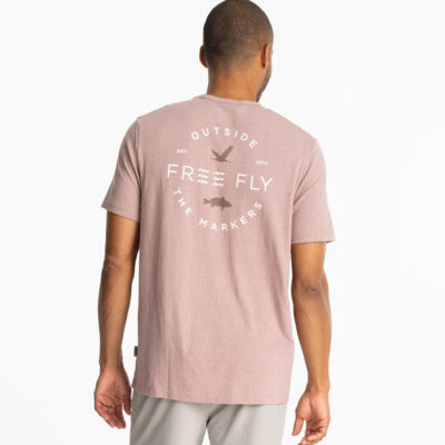 Channel Markers Pocket Tee – Heather Fig