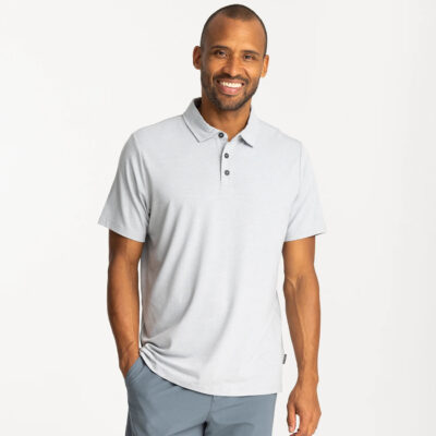 Men’s Bamboo Flex Polo II – Heather Aspen Grey