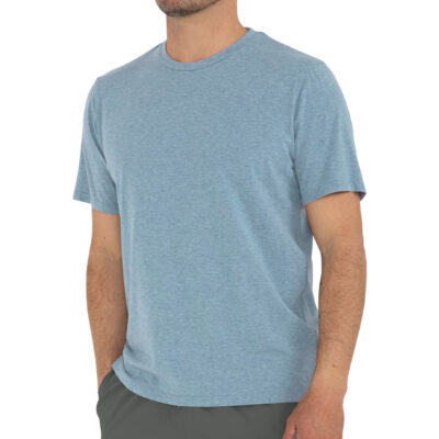 Men’s Bamboo Current Tee – Heather Blue Reef