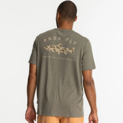 Trout Camo Pocket Tee – Heather Fatigue