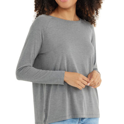 Women’s Bamboo Everyday Flex Long Sleeve – Heather Navy