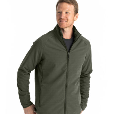 Men’s Gridback Fleece Jacket – Dark Olive