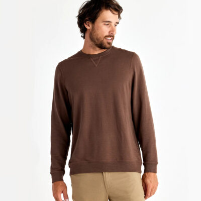 Men’s Bamboo Heritage Fleece Crew – Mustang