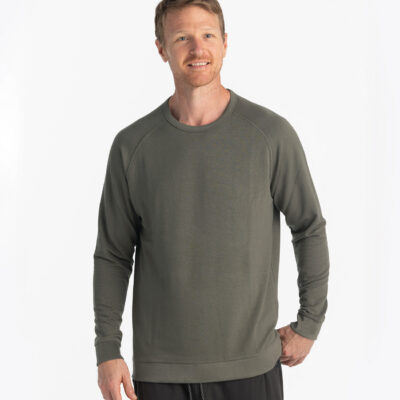 Men’s Bamboo Lightweight Fleece Crew – Fatigue