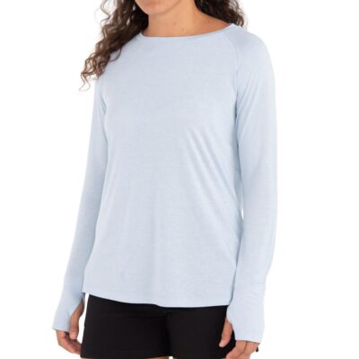 Women’s Bamboo Weekender Long Sleeve – Blue Mist