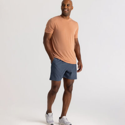 Men’s Bamboo-Lined Active Breeze Short – 5.5″ – Blue Dusk II