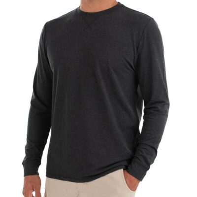 Men’s Bamboo Flex Long Sleeve – Heather Black