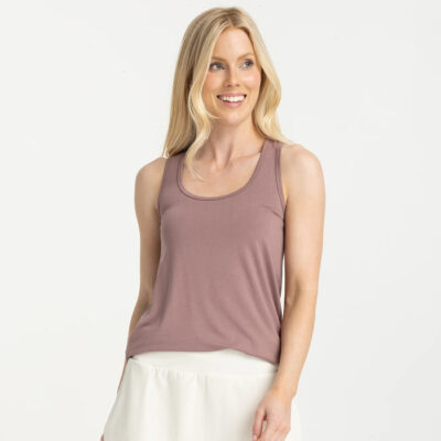 Women’s Bamboo Motion Racerback Tank – Fig