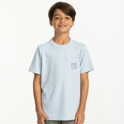 Youth Sun and Surf Pocket Tee – Heather Cays Blue