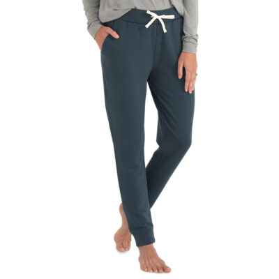 Women’s Bamboo Lightweight Fleece Jogger – Slim – Blue Dusk