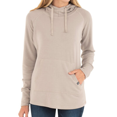 Women’s Bamboo Lightweight Fleece Pullover Hoodie – Dune