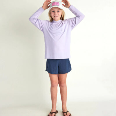 Girls’ Bamboo-Lined Breeze Short – Blue Dusk II