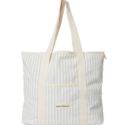 Business and Pleasure Beach Bag – Sage Stripe