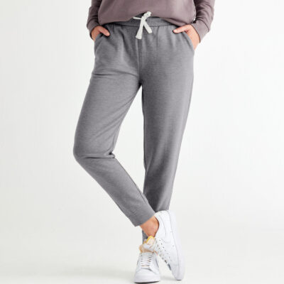 Women’s Bamboo Lightweight Fleece Jogger – Slim – Heather Navy