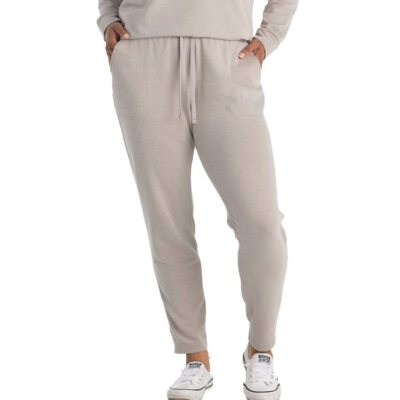 Women’s Bamboo Lightweight Fleece Lounge Pant – Heather Stone