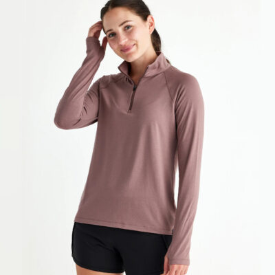 Women’s Bamboo Flex Quarter Zip – Canyon