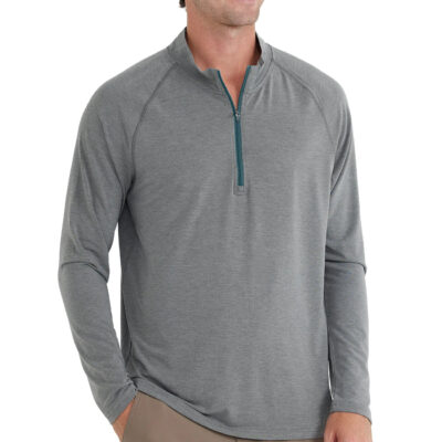 Men’s Bamboo Flex Quarter Zip – Heather Graphite