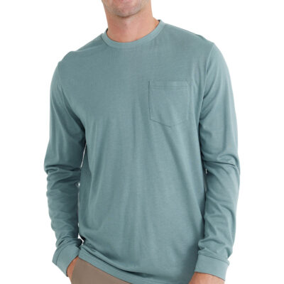 Men’s Bamboo Heritage Pocket Long Sleeve – Sabal Green