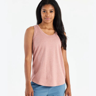 Women’s Bamboo Heritage Tank – Heather Light Sangria