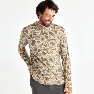 Men’s Bamboo Lightweight Hoodie – Barrier Island Camo