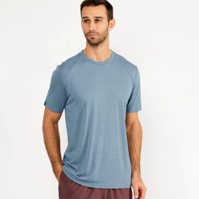 Men’s Bamboo Lightweight Tee – Blue Fog