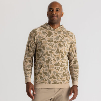 Men’s Bamboo Lightweight Fleece Hoodie – Barrier Island Camo