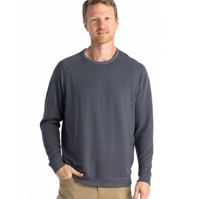 Men’s Bamboo Lightweight Fleece Crew – Storm Cloud