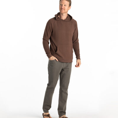 Men’s Bamboo Lightweight Fleece Hoodie – Mustang