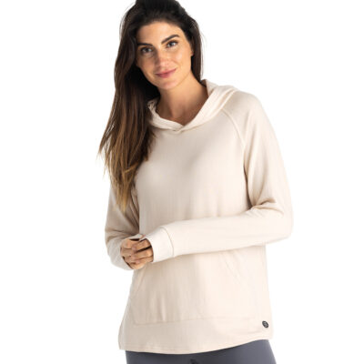 Women’s Bamboo Lightweight Fleece Hoodie – Stone