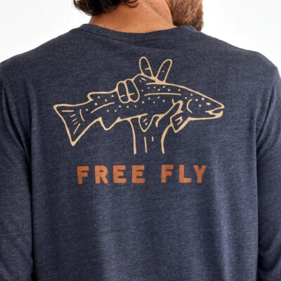 Peace Trout Long Sleeve – Heather Charcoal