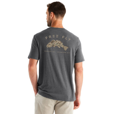 Redfish Camo Tee – Heather Black Sand