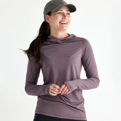 Women’s Bamboo Shade Hoodie – Purple Peak