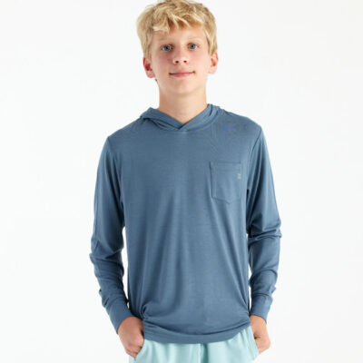 Youth Bamboo Shade Hoodie – Slate Blue