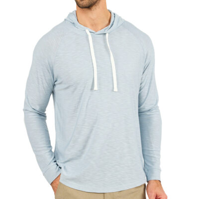 Men’s Bamboo Slub Hoodie – Bay Blue