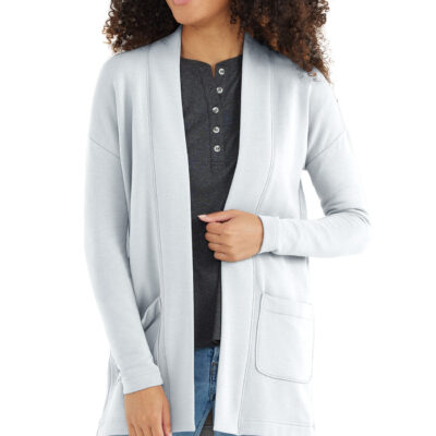 Women’s Thermal Fleece Cardigan – Light Grey